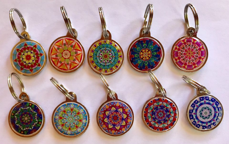 Mandala key rings